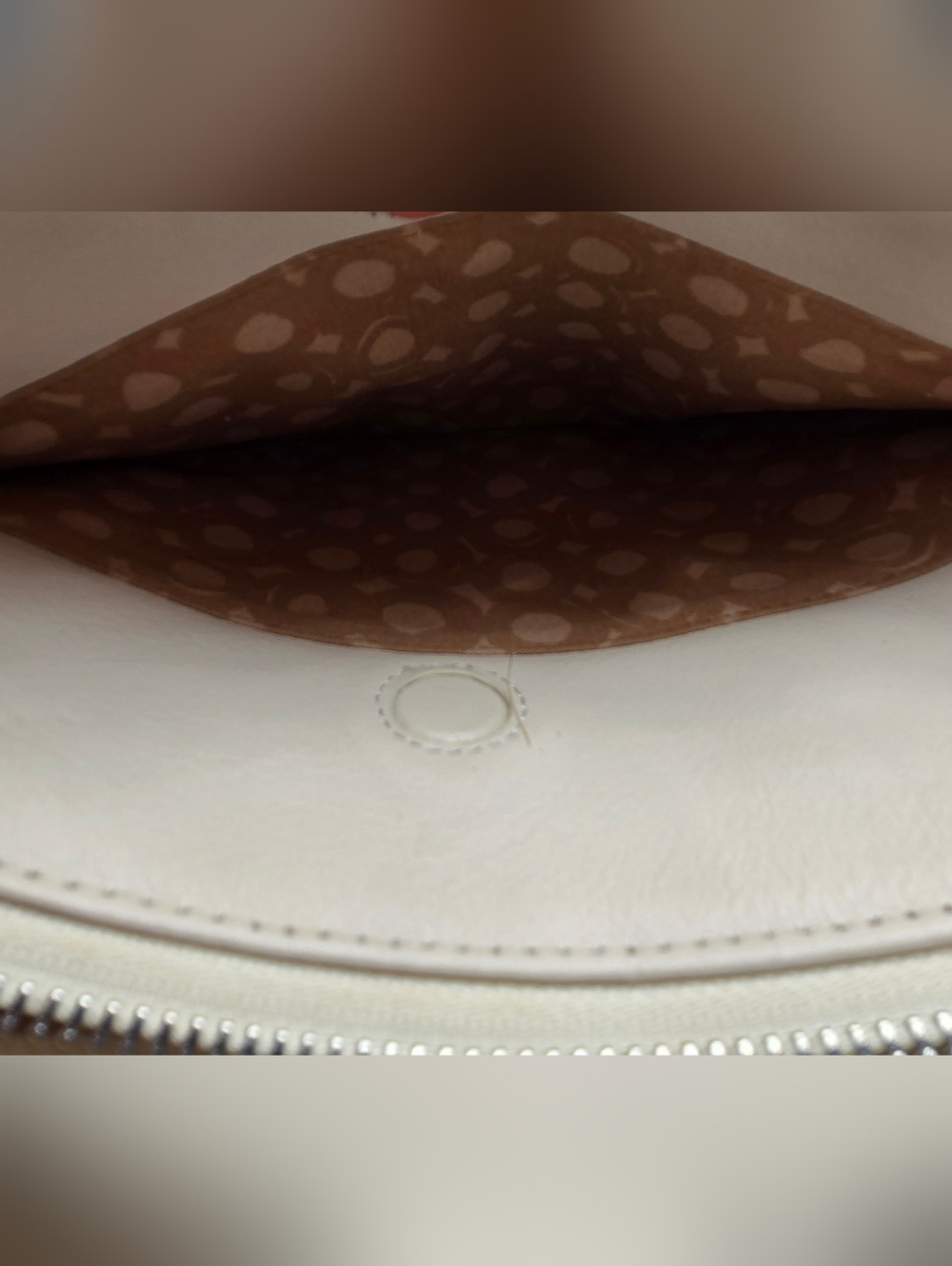 Brighton Ferrara Leather Crossbody Organizer Bag - Cream/Tan #F270671 - Picture 5 of 14